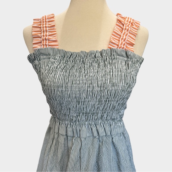 Topshop Blue Dress with Orange Straps - Picture 3 of 5